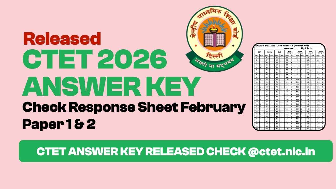 CTET Answer Key 2026 Out