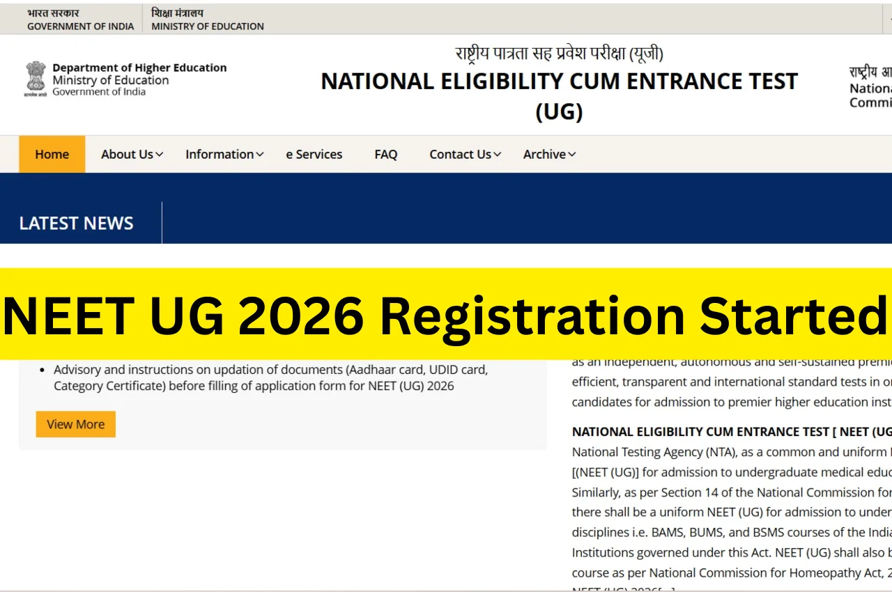 NEET UG 2026 Notification Out