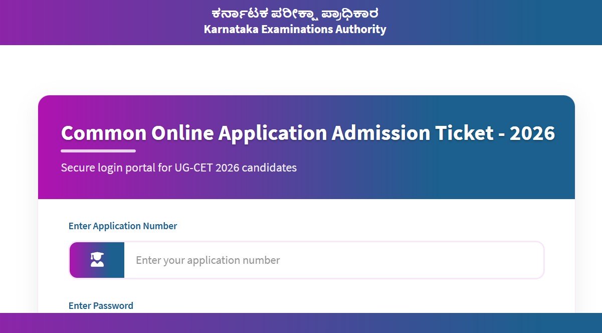 KCET Admit Card 2026 Out